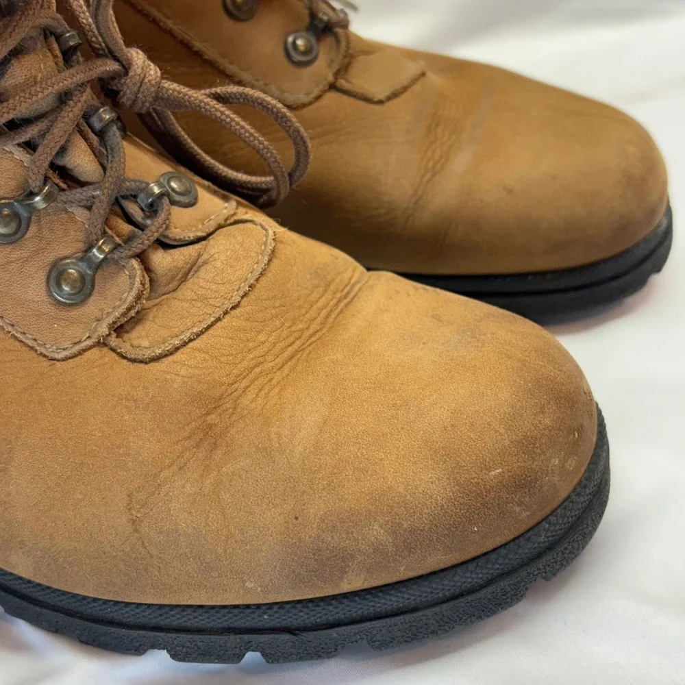 VTG Sorel Boots Women's‎ 10M Leather Shearling Lined Ankle Winter Made in Canada